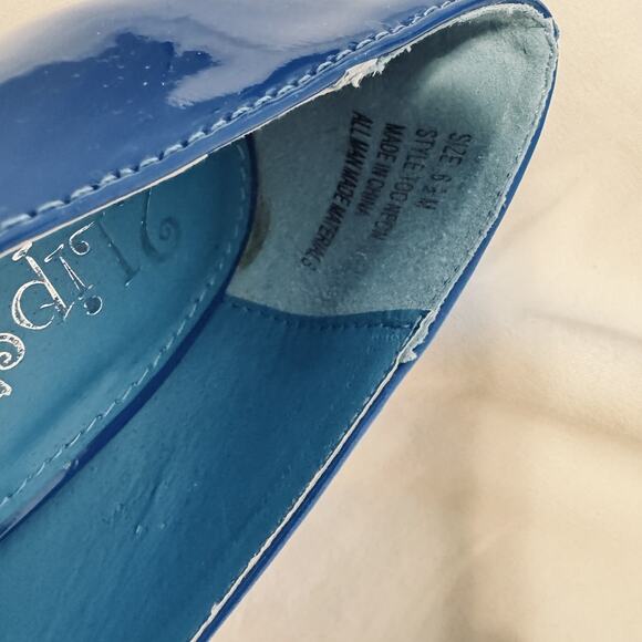 2 Lips Too patent leather heels Royal Blue dress shoes pumps sz 6.5 statement - Picture 4 of 7